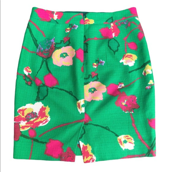 JCrew Floral Pencil Skirt- 0 Petite - Picture 8 of 8